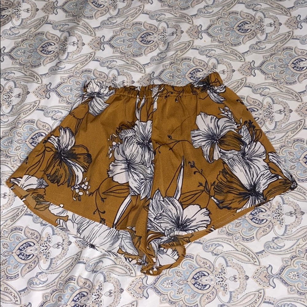 Burnt Orange Hawaiian Shorts